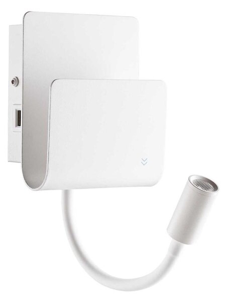 Ideal Lux - LED Nástenné bodové svietidlo PROBE LED/9,5W/230V USB biela