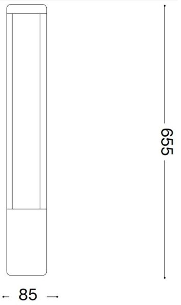 Ideal Lux - LED Vonkajšia lampa TIFONE LED/8,5W/230V 65,5 cm IP65 antracit