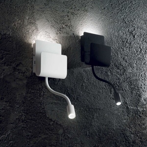 Ideal Lux - LED Nástenné bodové svietidlo PROBE LED/9,5W/230V USB biela