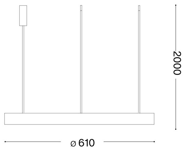 Ideal Lux - LED Stmievateľný luster na lanku GEMINI LED/48W/230V pr. 61 cm zlatá