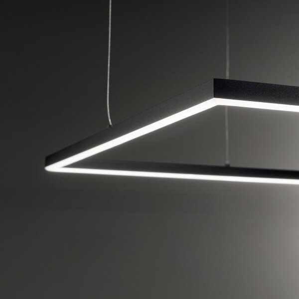 Ideal Lux - LED luster na lanku ORACLE SLIM LED/33W/230V 3000K 50x50 cm čierny