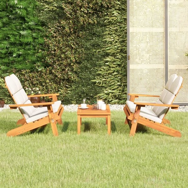 Maison Exclusive - 3-dielna záhradná sedacia súprava Adirondack akáciový masív