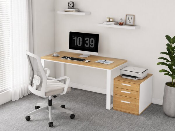 Kancelářský stůl Houseland Nuvia Home 05 140 cm dub/bílý