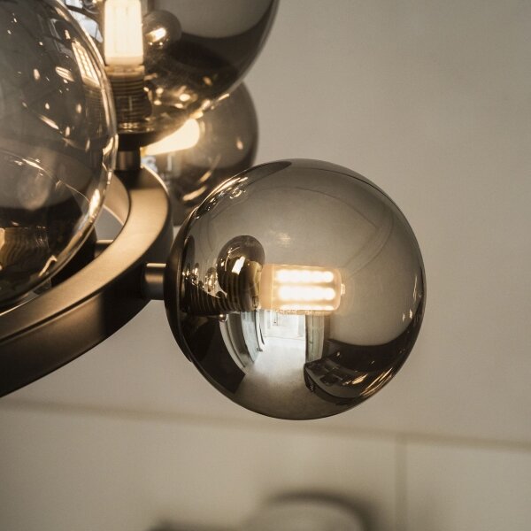 Ideal Lux - LED luster na lankách PERLAGE 11xG9/3W/230V pr. 73 cm čierna/dymová