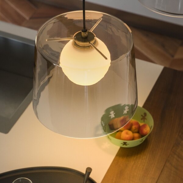 Ideal Lux - LED Luster na lanku FADE 1xG9/3W/230V pr. 27,3 cm zlatá/dymová