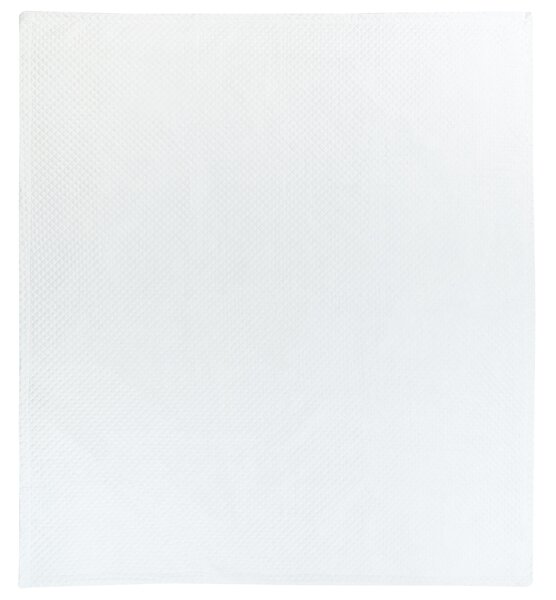 Prikrývka na posteľ krémová biela polyester 200 x 220 cm reliéfny vzor deka pléd klasický štýl spálňa