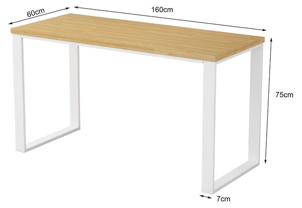 Kancelářský stůl Houseland Nuvia Home 05 160 cm dub/bílý
