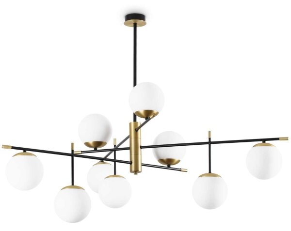 Ideal Lux - Luster na tyči GOURMET 9xE14/28W/230V pr. 131,5 cm zlatá