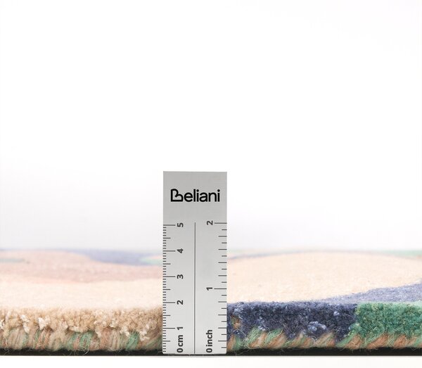 Koberec viacfarebný viskóza a vlna obdĺžnikový tvar abstraktný vzor 160 x 230 cm retro štýl obývacia izba
