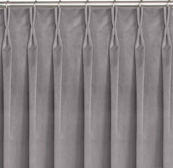 Filumi Záves Homede Vila s riasiacou páskou Flex 9,5 cm a dvojitým záhybom sivý, veľkosť 135x225