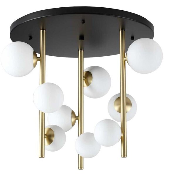 Ideal Lux - LED Luster na tyči PERLAGE 9xG9/3W/230V pr. 55 cm zlatá/biela