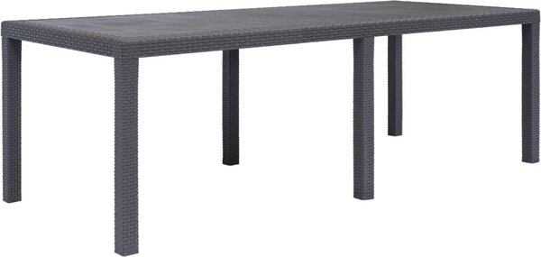Maison Exclusive - Záhradný stôl hnedý 220x90x72 cm plastový ratanový vzhľad