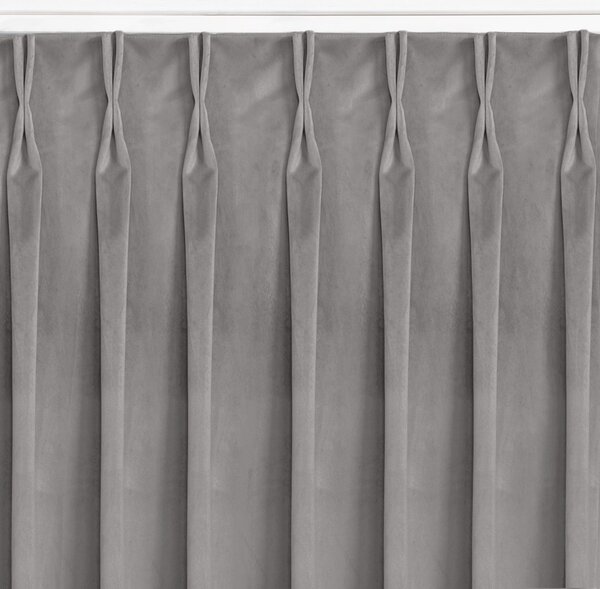 Filumi Záves Homede Vila s riasiacou páskou Flex 9,5 cm a dvojitým záhybom sivý, veľkosť 135x225