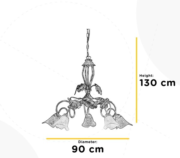 ONLI - Luster na reťazi MARILENA 5xE14/6W/230V