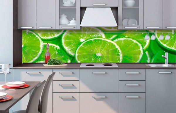 Samolepící tapety za kuchyňskou linku, rozměr 260 cm x 60 cm, limetky, DIMEX KI-260-074