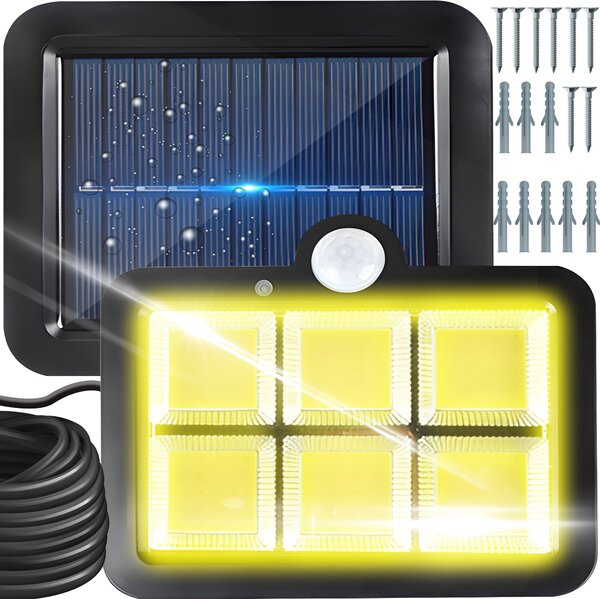 Solárne lampy pre vonkajie pouitie s detektorom pohybu 120 LED solárne svetlá Vonkajie reflektory 120° IP44 Vodotesné super jasné solárne nástenné svetlo Vonkajie svetlo Retoo