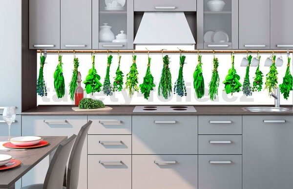 Samolepící tapety za kuchyňskou linku, rozměr 260 cm x 60 cm, bylinky, DIMEX KI-260-007