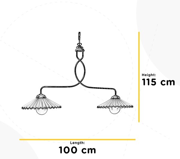 ONLI - Luster na reťazi ROSINA 2xE27/22W/230V bronzová