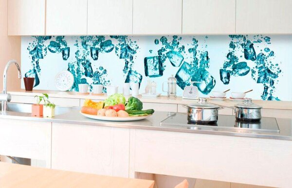 Samolepiace tapety za kuchynskú linku, rozmer 350 cm x 60 cm, kocky ľadu, DIMEX KI-350-002