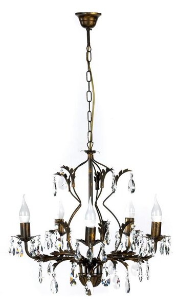 ONLI - Luster na reťazi TERESA 5xE14/6W/230V bronzová