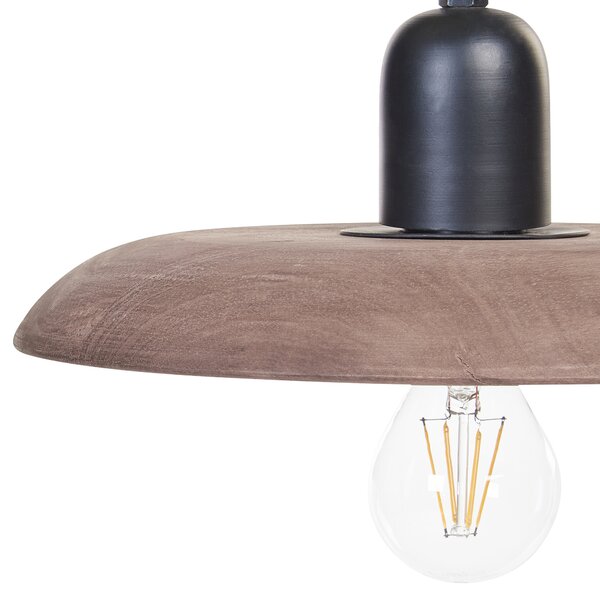 Závesná lampa s 5 tienidlami tmavohnedá mangové drevo prírodné drevené stropné svietidlo boho štýl ručne vyrobené bytové doplnky