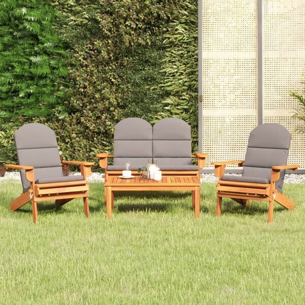 Maison Exclusive - 4-dielna záhradná sedacia súprava Adirondack akáciový masív