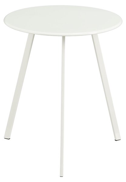 Mica Decorations Seattle – vonkají stolík – okrúhly konferenný stolík – stolík na kvety a kávový stolík – V45 x Ø38 cm – kov – biely