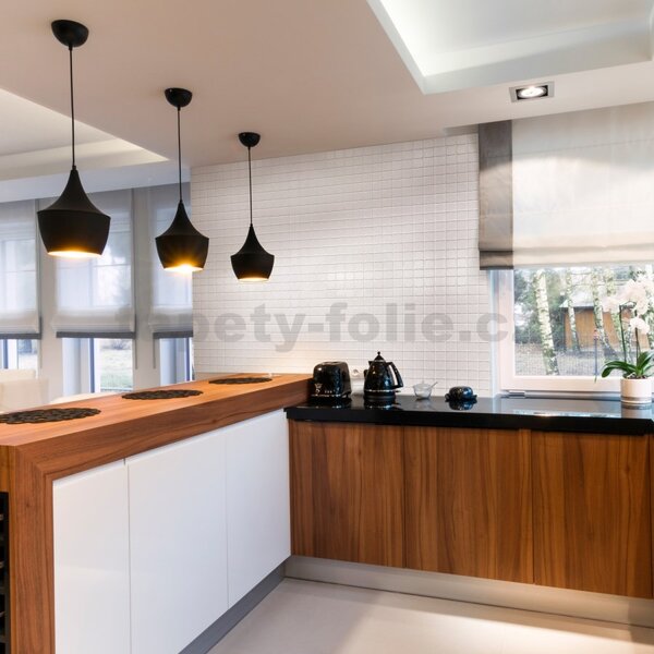 Obkladové panely 3D PVC TP10009958, rozměr 960 x 480 mm, mozaika bílá velká, GRACE