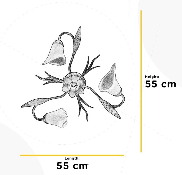 ONLI - Stropné svietidlo ALGA 3xE14/6W/230V bronzová