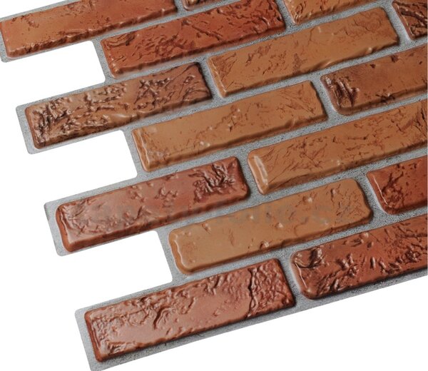Obkladové panely 3D PVC TP10010442, rozměr 971 x 498 mm, cihla originál, GRACE