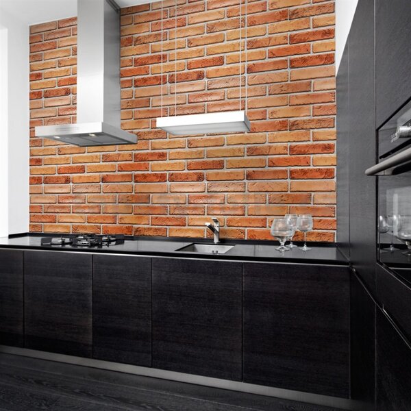 Obkladové panely 3D PVC TP10010442, rozměr 971 x 498 mm, cihla originál, GRACE