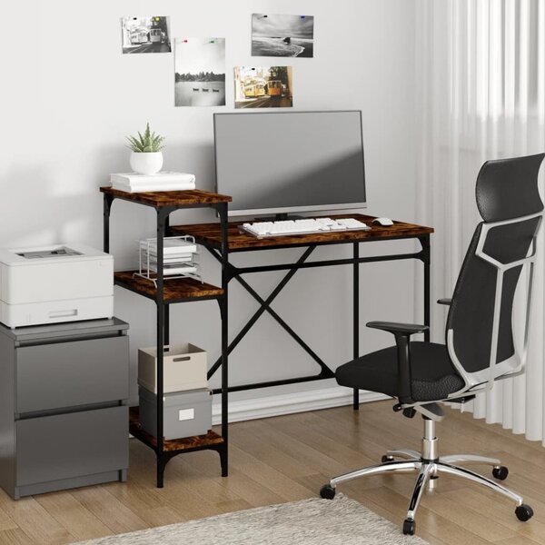 Maison Exclusive – písací stôl s policou, dymový dub, 105 x 50 x 90 cm, drevený materiál