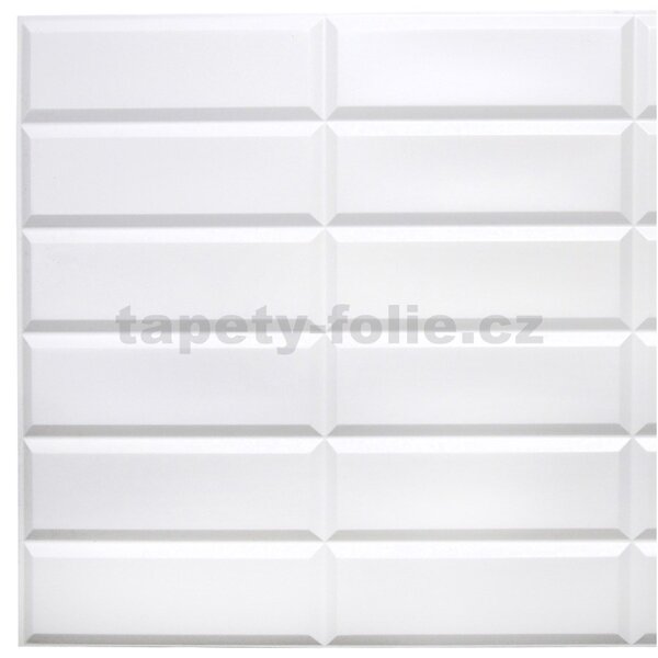 Obkladové panely 3D PVC TP10014036, rozměr 955 x 480 mm, obklad bílý Metrostyle, GRACE