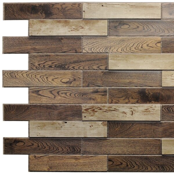 Obkladové panely 3D PVC TP10011594, rozměr 980 x 480 mm, dřevěný obklad dub Toffee, GRACE