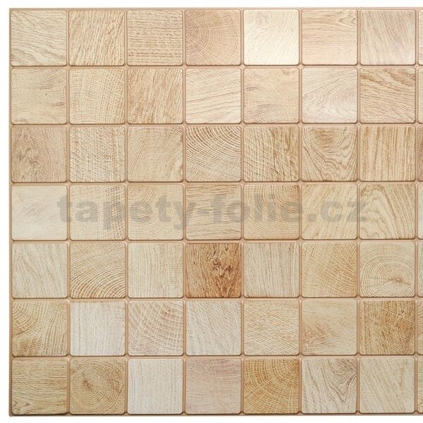 Obkladové panely 3D PVC TP10013961, rozměr 955 x 480 mm, obkladové dřevo bělené, GRACE