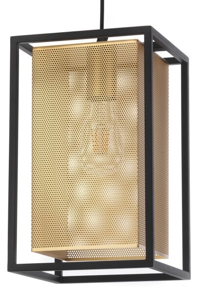 ONLI - Luster na lanku MALIK 1xE27/22W/230V zlatá/čierna
