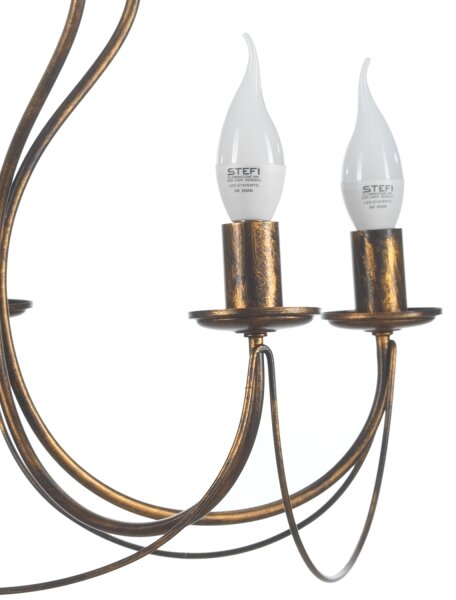 ONLI - Luster na reťazi CANDELA 5xE14/6W/230V bronzová