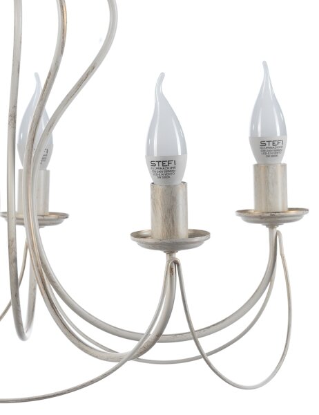 ONLI - Luster na reťazi CANDELA 5xE14/6W/230V biela