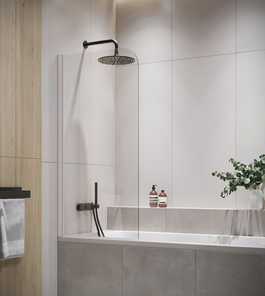 Badplaats Vaová Zástena Torino 60 x 140 cm - Chróm - Otoná Zástena 5 mm - Bezpenostné Sklo a Antikalk