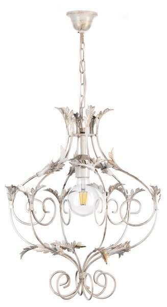 ONLI - Luster na reťazi CONTESSA 1xE27/22W/230V strieborná