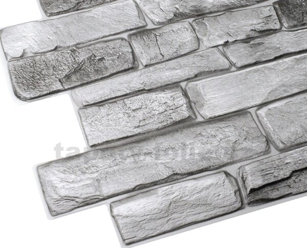 Obkladové panely 3D PVC TP10016863, rozměr 980 x 498 mm, břidlice šedá, GRACE