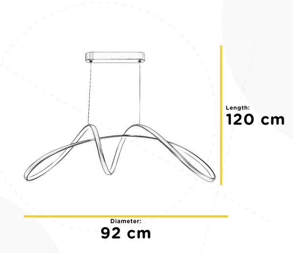 ONLI - LED Luster na lanku INFINITY LED/50W/230V 4500K matný chróm