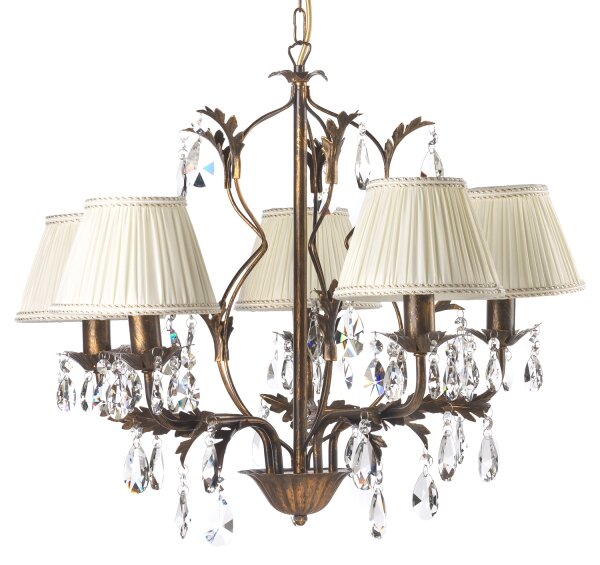 ONLI - Luster na reťazi KAREN 5xE14/6W/230V bronzová