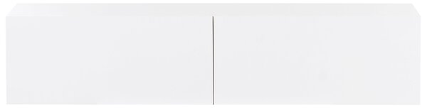 Závesná skrinka pod TV biela 140 cm tv stolík na stenu minimalistický dizajn obývacia izba