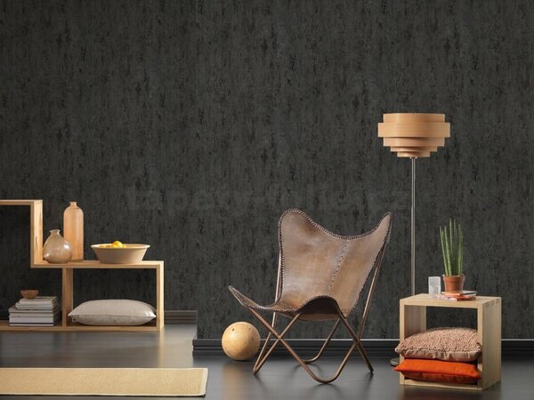 Vliesové tapety na zeď IL DECORO 32651-5, rozměr 10,05 m x 0,53 m, industriální omítka černá, A.S.Création