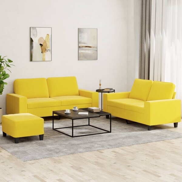 Maison Exclusive – 3-dielna sedacia súprava, svetložltá látka