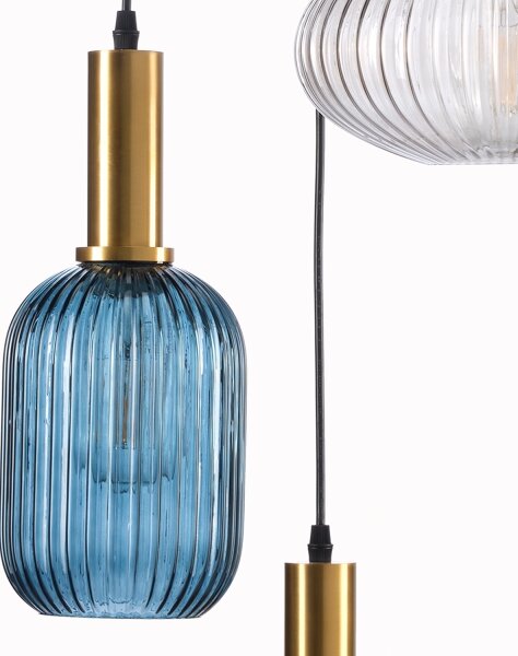 ONLI - Luster na lanku DOROTY 1xE27/22W/230V modrá/zlatá
