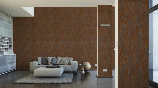 Vliesové tapety na zeď IL DECORO 32651-1, rozměr 10,05 m x 0,53 m, industriální omítka měděná, A.S.Création
