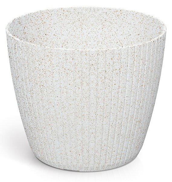 Prosperplast Kvetináč LAMIE ECOWOOD biely, variant 11,9 cm