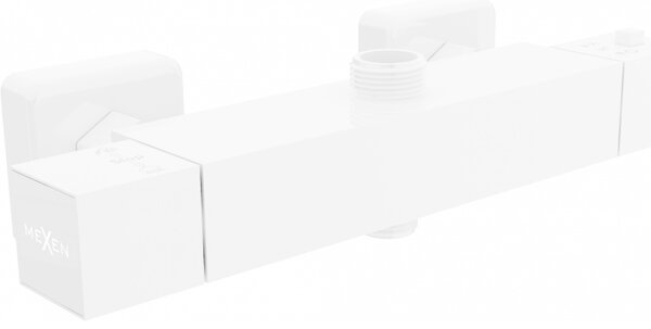 Mexen Cube termostatická sprchová batéria, biela - 77250-20